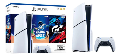 Consola Ps5 Slim Disco 1tb + 2 Juegos